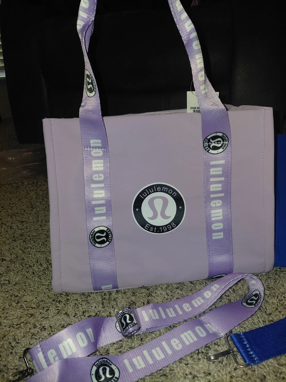lululemon athletica Lilac Logo Tote with Branded Straps